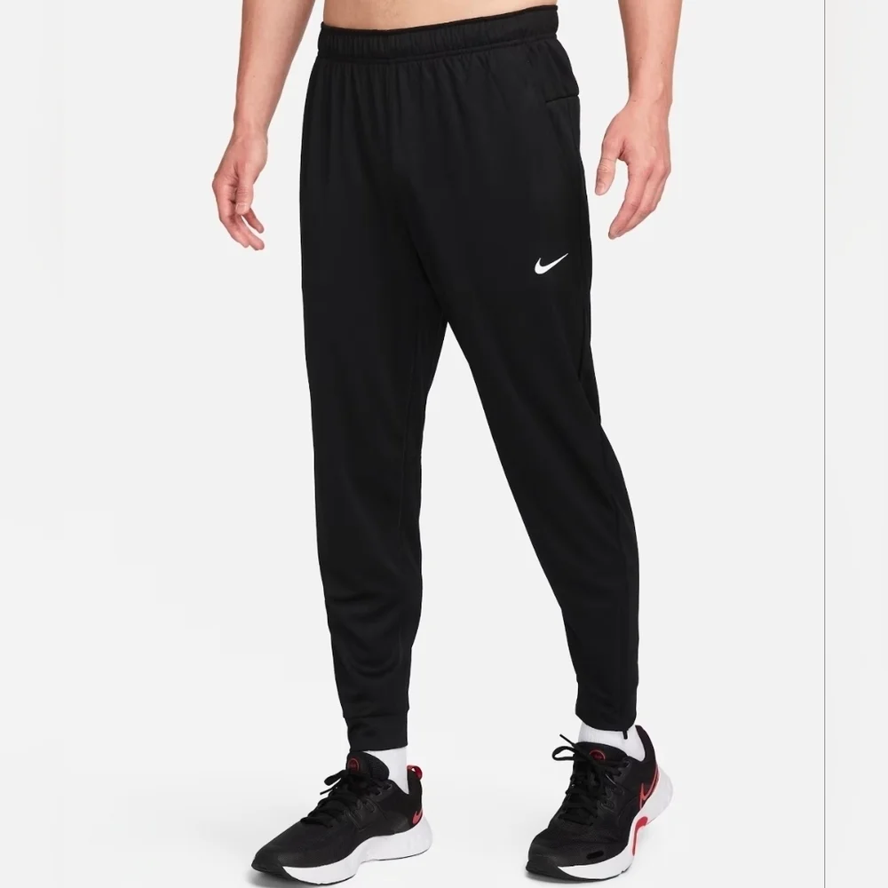 Nike Men's Black Joggers with White Swoosh
